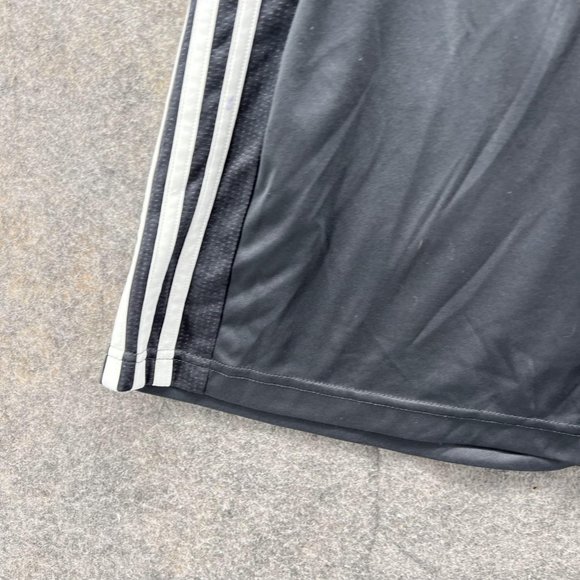 Adidas Shorts Men Large Black White Athletic Basketball Training Gym Trefoil - Picture 5 of 14